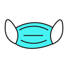 Mouth guard, Mask, Medicine Vector Icon Illustration