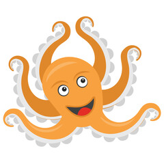 
A naughty octopus with cute smile 
