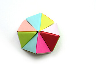 Obraz premium tetrahedrons origami paper, 3d triangle figures