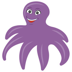 
A naughty octopus with cute smile 
