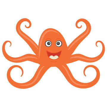 
A naughty octopus with cute smile 
