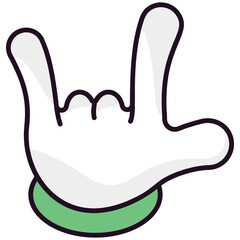 
Love symbol, hand gesture icon 
