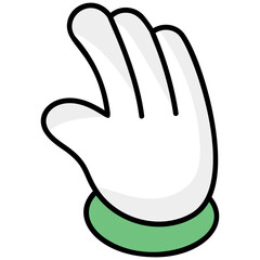 
High five hand gesture, cartoon hand 
