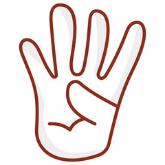 Obraz premium Cartoon hand, counting sign 