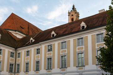 Inner Court of the Augustinian Canons Abby in Herzogenburg, Lower Austria. It was founded in 1244 and is one of the main monasteries in the Region. The Church was finished in 1785.