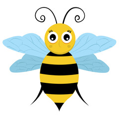 
Flat icon design of insect depicting honeybee 
