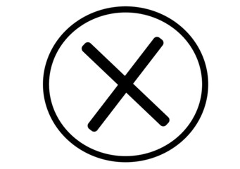 cancel unsuccess red icon flat vector for apps and website