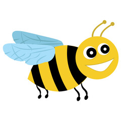 
Flat icon design of insect depicting honeybee 
