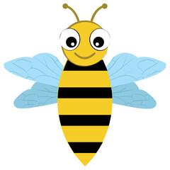 
Flat icon design of insect depicting honeybee 
