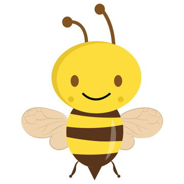 
Flat icon design of insect depicting honeybee 
