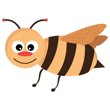
Flat icon design of insect depicting honeybee 
