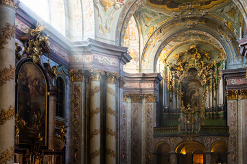 St. Stephan Church, part of the Augustinians Canons Abbey in Herzogenburg, Lower Austria. The...