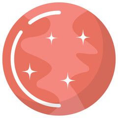 
Flat icon design of mars planet
