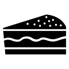 
Chocolate cake slice icon
