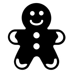 
Gingerbread man cookie icon
