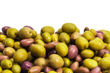 Tasty mix olives background.