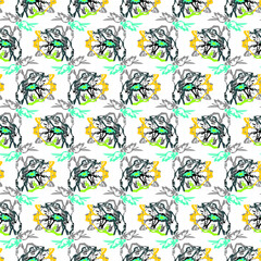 seamless pattern with flowers