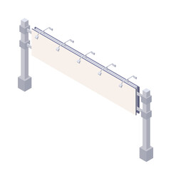 Fototapeta premium Isometric billboard with blank canvas for outdoor advertising.
