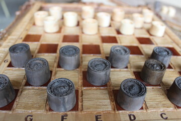decorative portable checkers board chess gift