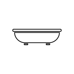 Bathtub icon vector, filled flat sign, solid pictogram isolated on white background