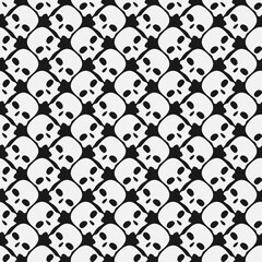 Skulls seamless pattern, vector background with crazy sculls for textile prints