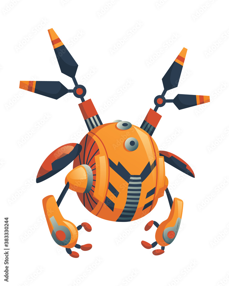 Aufkleber modern robot concept. robotics and artificial intelligence technologies cyborg, military combat exos