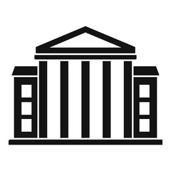 Museum icon. Simple illustration of museum vector icon for web design isolated on white background