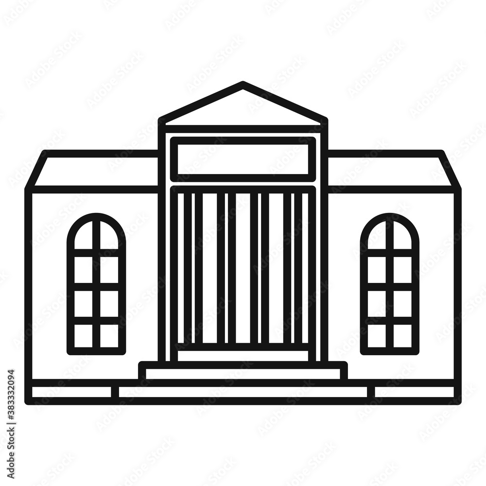 Poster old theater icon. outline old theater vector icon for web design isolated on white background