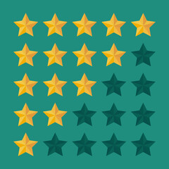Five star rating icon