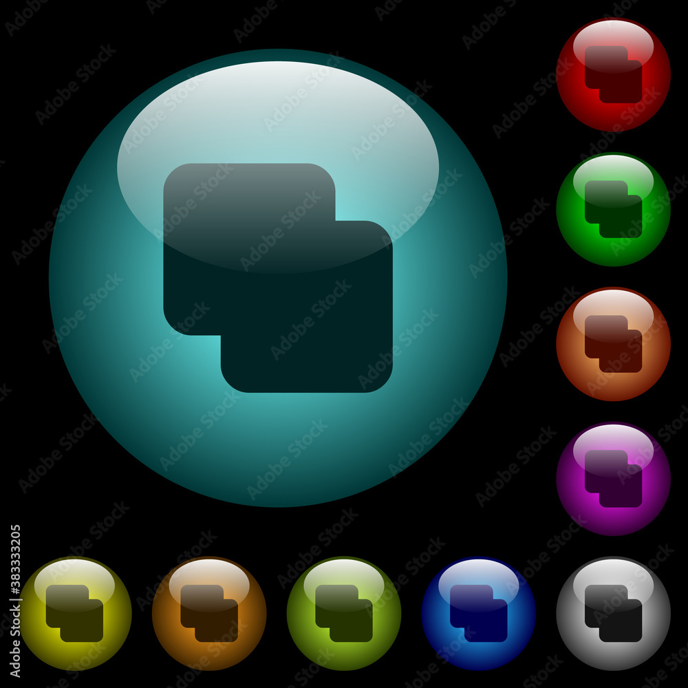 Aufkleber add shapes icons in color illuminated glass buttons