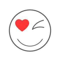   heart eyes and big laugh icon illustration 