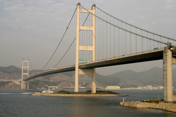 Fototapeta na wymiar Hong Kong - Tsing Ma Bridge