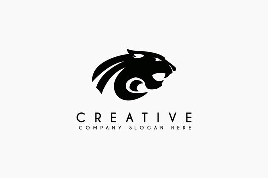 Panther logo design vector illustration isolated on white background