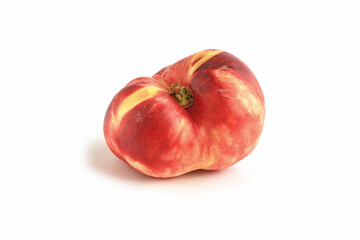 Fototapeta na wymiar Flat fig peach isolated on white