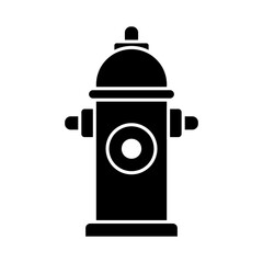 Fire hydrant black icon. Fire hydrant simple silhouette. Web site page and mobile app design vector element.