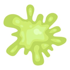 Splash flu bacteria virus icon. Cartoon of splash flu bacteria virus vector icon for web design isolated on white background