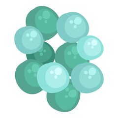 Disease flu bacteria virus icon. Cartoon of disease flu bacteria virus vector icon for web design isolated on white background