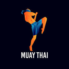 muai thai gradient modern logo