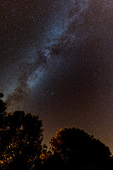 Fototapeta na wymiar Milchstrasse in dunklem Nachthimmel