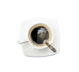 Cup of coffee isolated on white background
