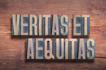 veritas et aequitas wood