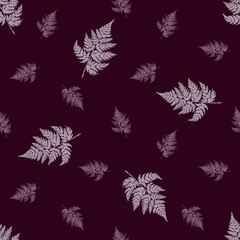 Bright leaves seamless graphic pattern