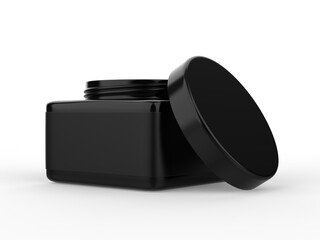 Blank cosmetic container for branding. 3d render illustration.