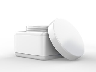 Blank cosmetic container for branding. 3d render illustration.