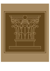 Element of classic architectural decor. Logo template. Vector image for logo or illustrations. 