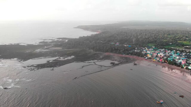 gorai jetty beach top view panoromic view