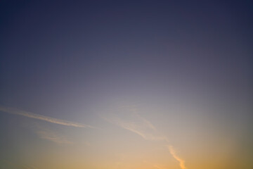 Sky before sunset with small transparent stripes