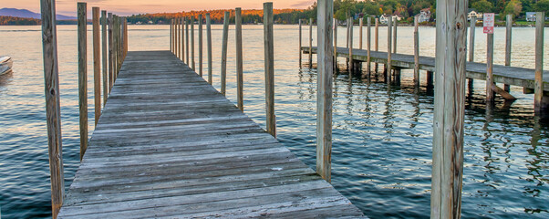 Pier on Meredith Bay, New Hampshire