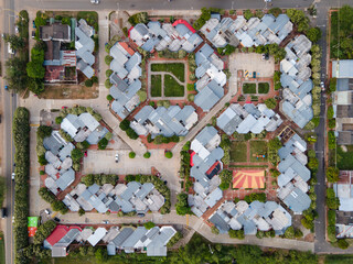 vista aerea del pueblo en casanare region del llano 