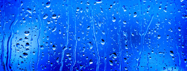 Naklejka na ściany i meble Window Rain Water Drops Stormy Weather